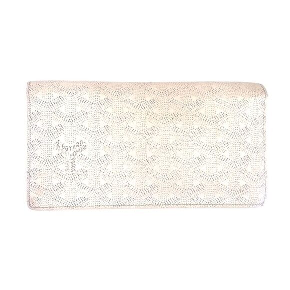 AUTHENTIC GOYARD PARIS Richelieu Bone Monogram Motif Print Long Flap Wallet - Picture 1 of 16
